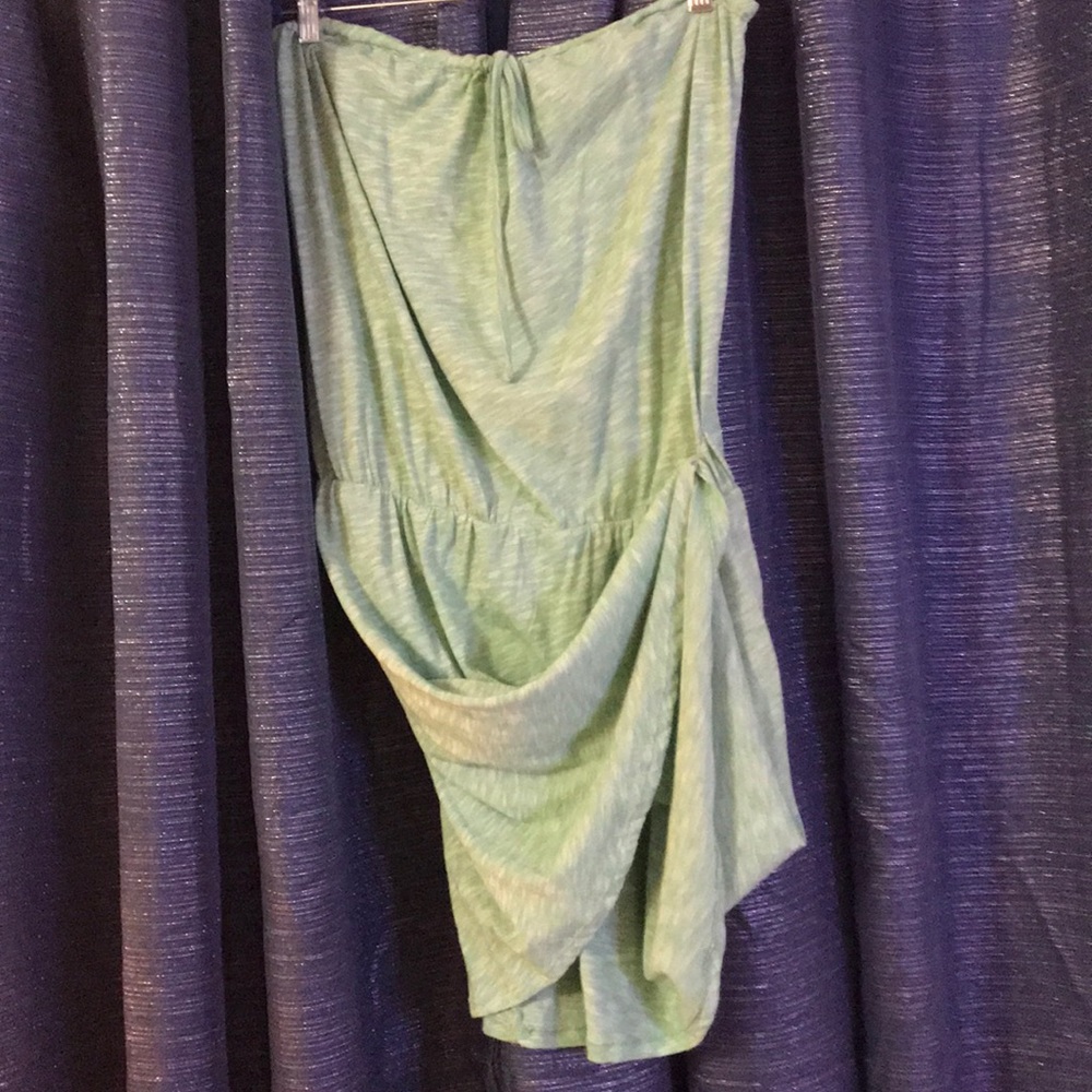 Light green halter dress (short)
